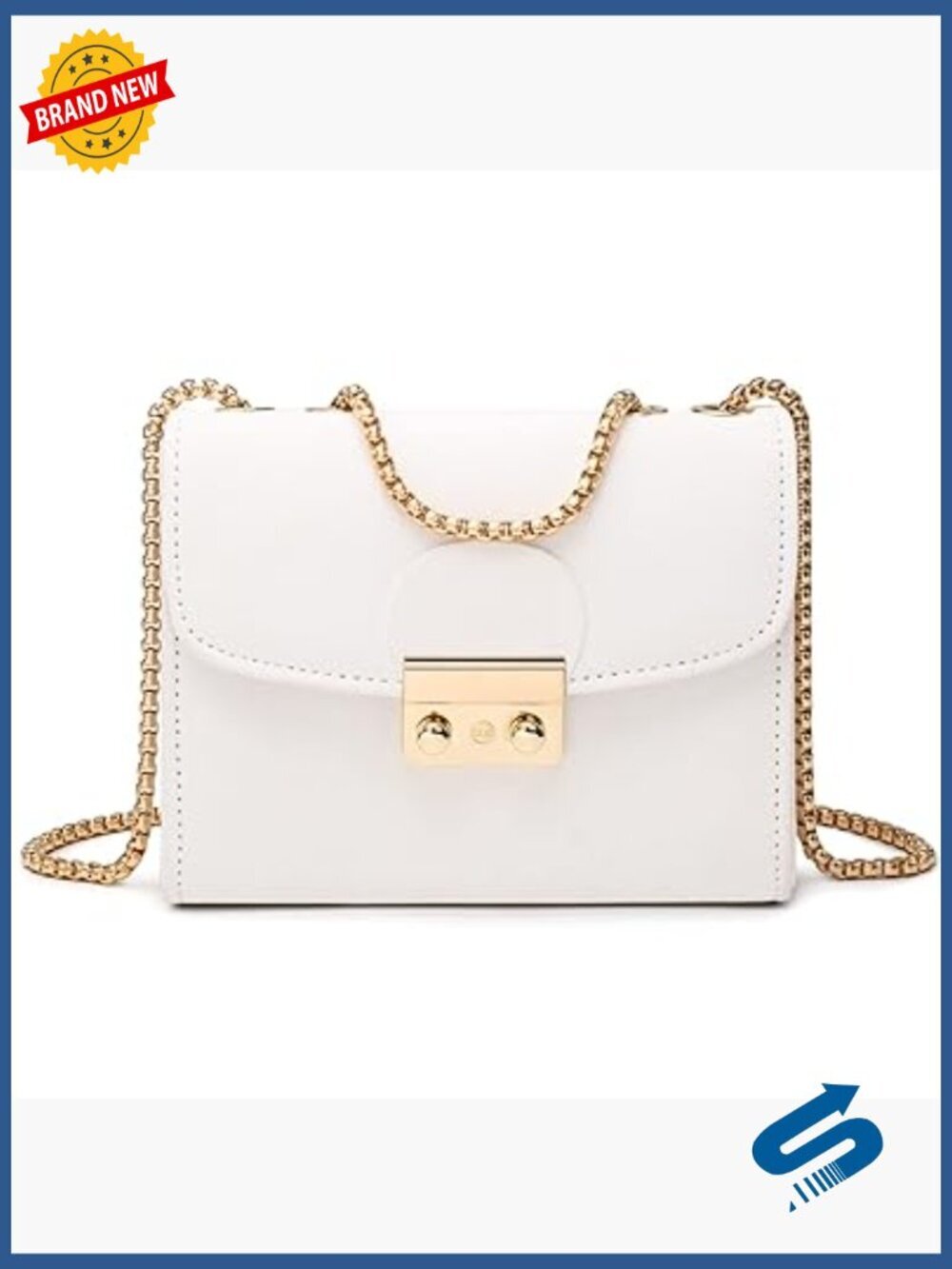 Small Crossbody Bag Evening Clutch Purse Double Chain Strap